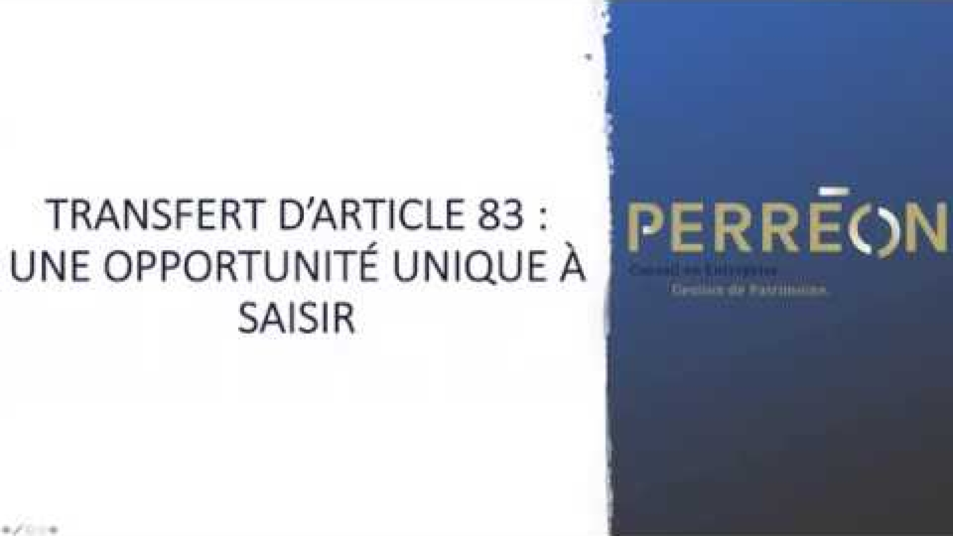 Récupérer son Article 83 en capital, possible jusqu&#039;au 31 mai 2020